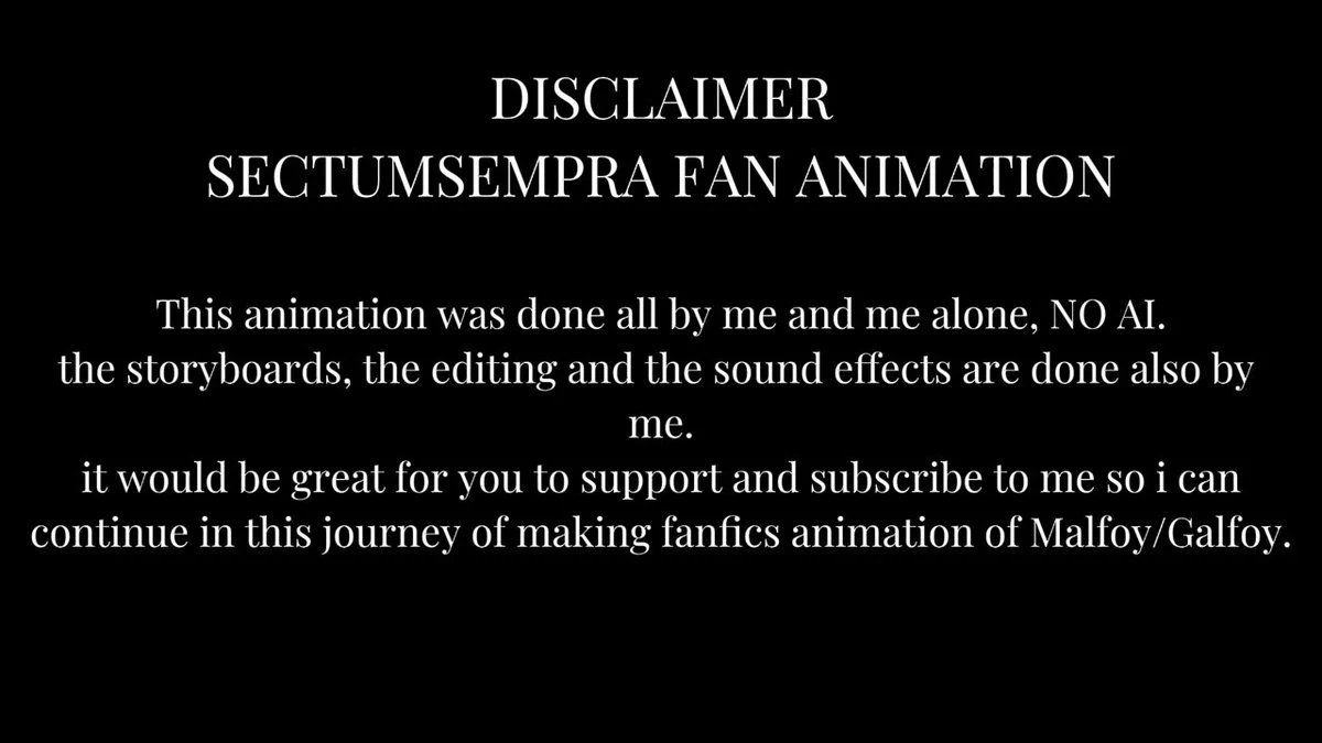 Harry and Female Draco in a frame from Asuzu’s Sectumsempra fan animation