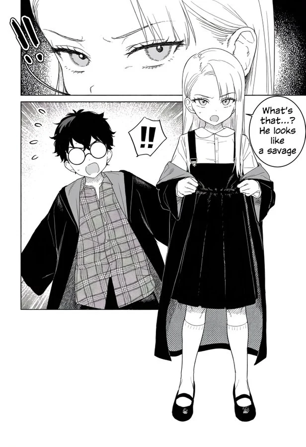 Harry reacts when Female Draco insults Hagrid