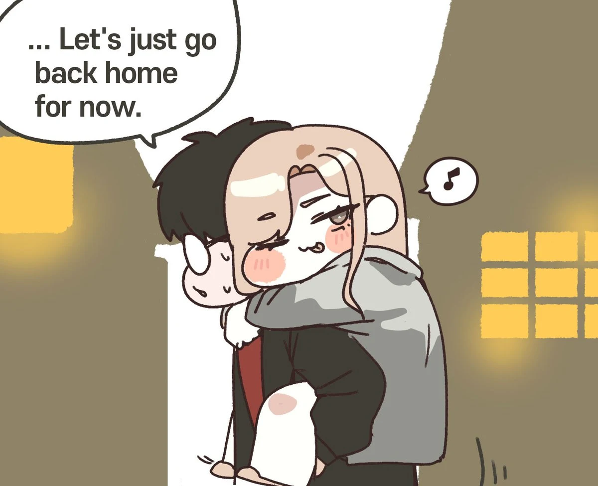 Harry carries Female Draco away on his back